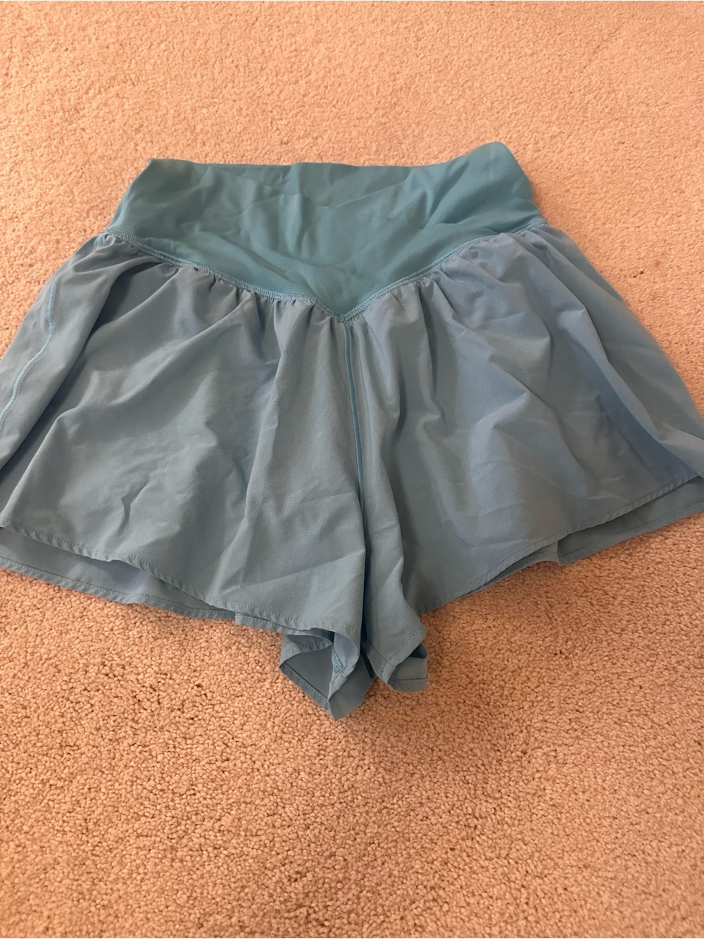 Light Blue Aerie Cross Over shorts